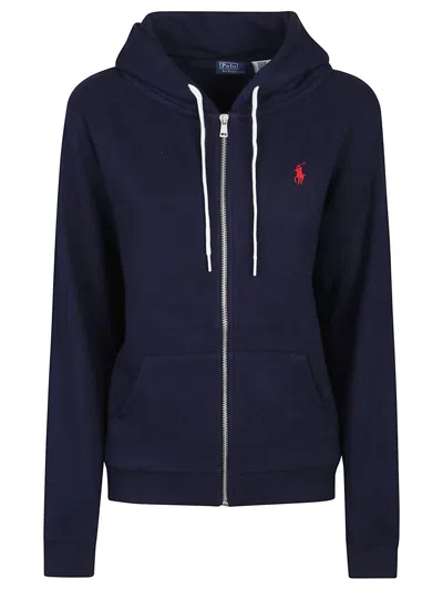 Polo Ralph Lauren Textured Cable Knit Cotton Sweatshirt With Zip Fastening