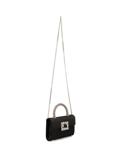 Roger Vivier Jewel Mini Embellished Satin Tote