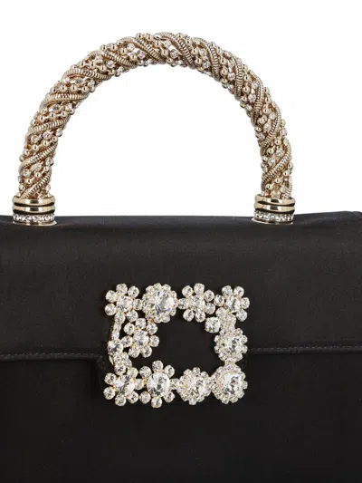 Roger Vivier Jewel Mini Embellished Satin Tote