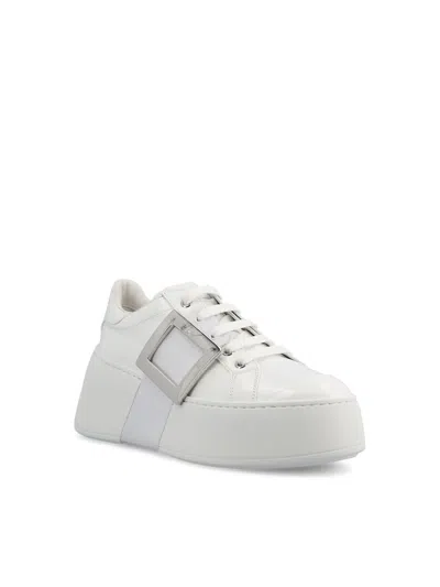 Roger Vivier Women Viv Skate High Leather Sneakers In Multi