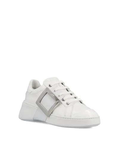 Roger Vivier Women Viv Skate High Leather Sneakers In Multi