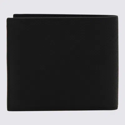 Ferragamo Black Leather Wallet In Black