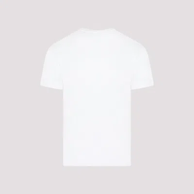Stone Island Slim Fit Cotton Jersey T-shirt With Compass Patch Clothing In White