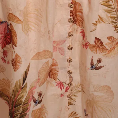 Zimmermann Ascension Plunge Printed Linen Dress
