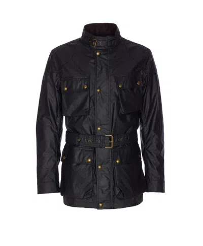 Belstaff Trialmaster Motorcycle Jacket In Green