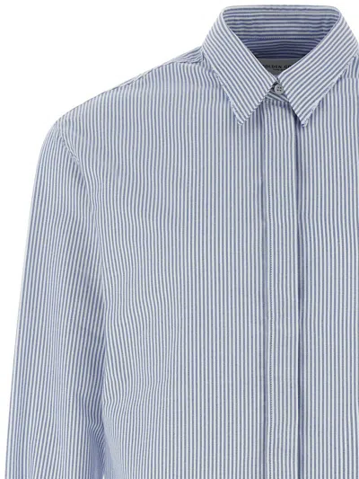 Golden Goose Embroidered Cotton Batilda Shirt In Blue