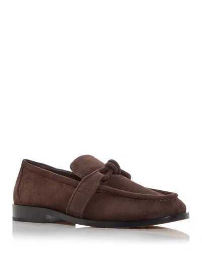 Bottega Veneta Astaire Fondente Suede Moccasin In Brown