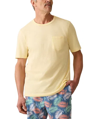 Faherty Sunwashed Pocket T-shirt In Yellow