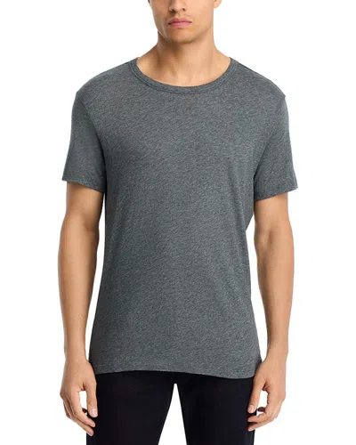 7 For All Mankind Feather Weight Crewneck T-shirt In Gray