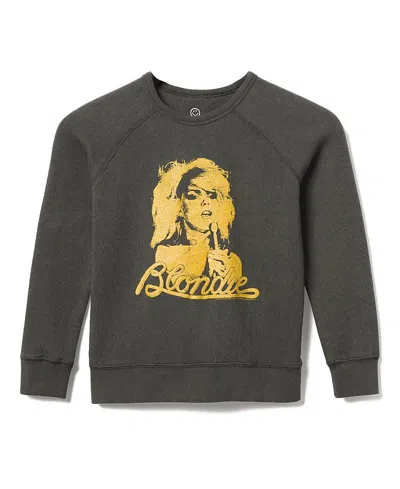Junk Food Clothing Unisex Blondie Gold Raglan Fleece Sweatshirt - Little Kid, Big Kid In Gray