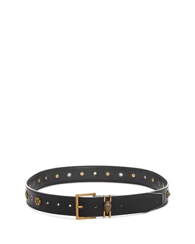 Kurt Geiger Women's Novelty Studded Leather Belt In Black