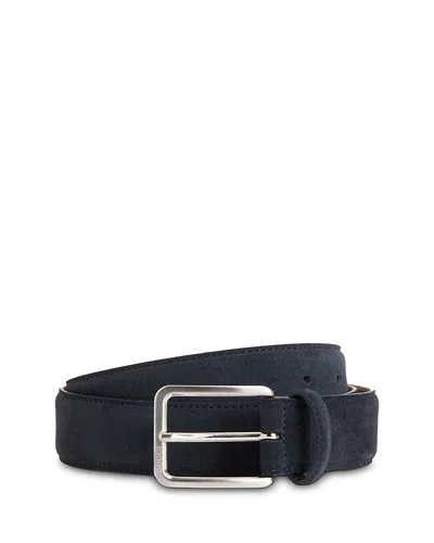 Boggi Milano Suede Belt In Blue