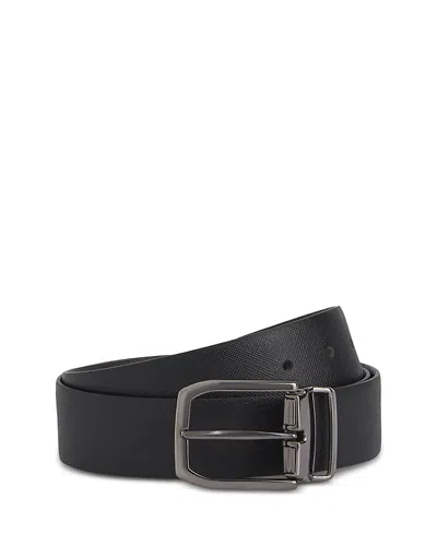 Boggi Milano Reversible Leather Belt In Black