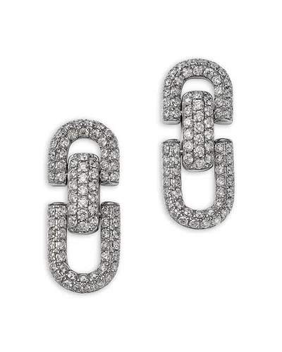 Bloomingdale's Fine Collection Diamond Link Drop Earrings In 14k White Gold, 1.2 Tcw