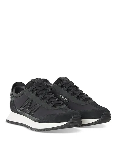 Moncler Pacey2 Suede & Nubuck Trainers, Men, Black, Size: 46