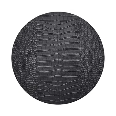 Kim Seybert Croco Placemat In Black