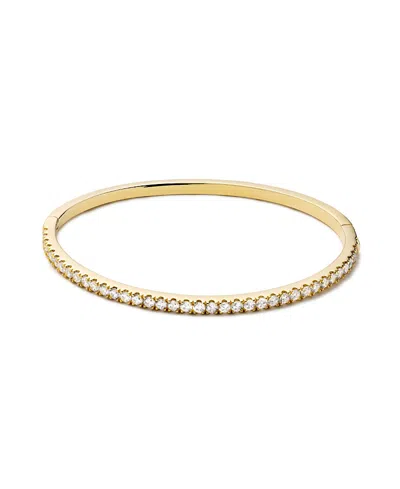 Ana Luisa Brass And Cubic Zirconia Juliette Gold Bangle Bracelet In Gold