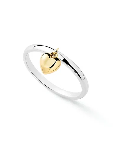 Ana Luisa Leia Two Tone Brass Gold Heart Ring In Metallic