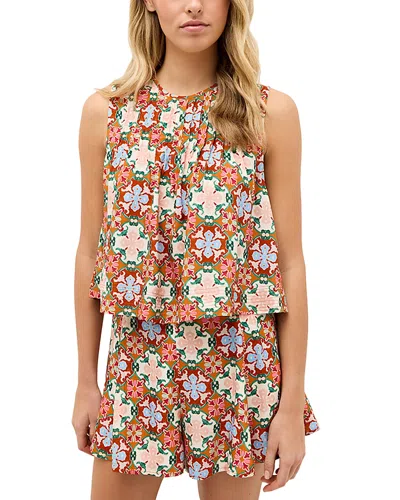 Marie Oliver Letta Floral-print Top In Multi