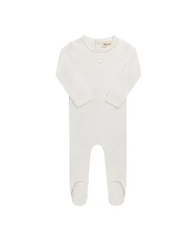 Ely's & Co. Unisex Heart And Star Button Pointelle Collection Footie - Baby In White