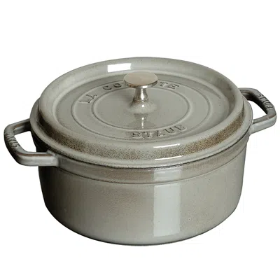 Staub Round Cocotte, 7 Quarts In Metallic