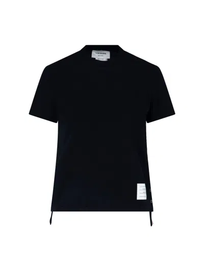 Thom Browne T-shirt With Stripes In Black