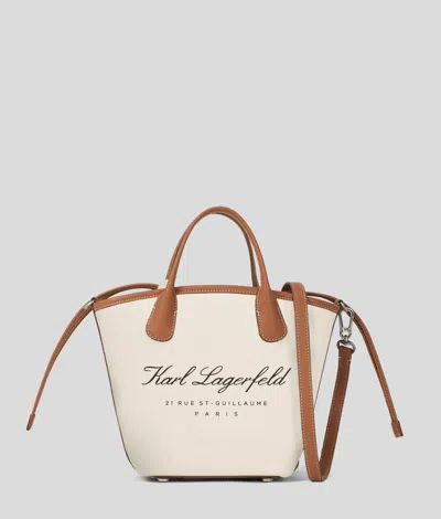 Karl Lagerfeld Hotel Karl Small Canvas Tote Bag
