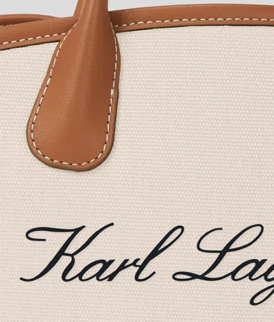 Karl Lagerfeld Hotel Karl Small Canvas Tote Bag
