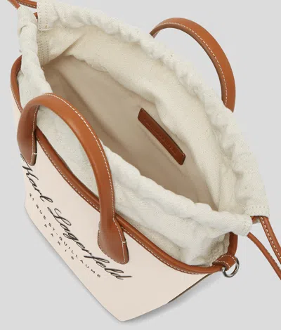 Karl Lagerfeld Hotel Karl Small Canvas Tote Bag
