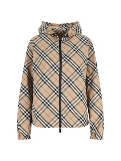 Burberry Women Archivio Check Waterproof Jacket