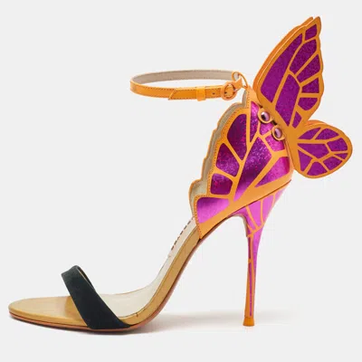 Pre-owned Sophia Webster Multicolor Leather Chiara Ankle Strap Sandals Size 37.5