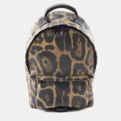 Pre-owned Louis Vuitton Brown Wild Animal Palm Springs Pm