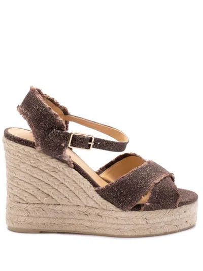 Castaã±er Castañer Bromelia Espadrilles Brown Jute With A Wedge