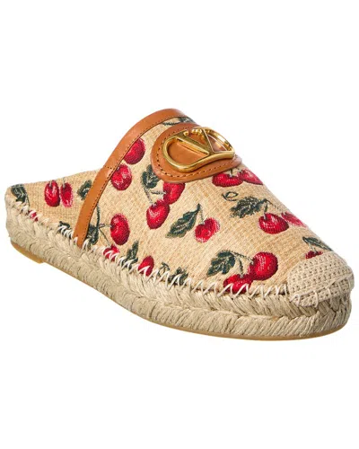 Valentino Vlogo Cherryfic Espadrilles Mules In Multi