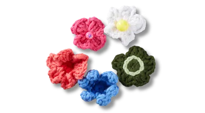 Jibbitz Crochet Floral Mix 5 Pack