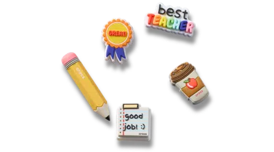 Jibbitz Best Teacher 5 Pack