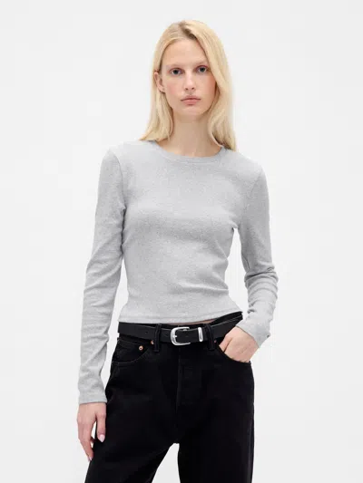 Gap Modern Crop T-shirt In Gray