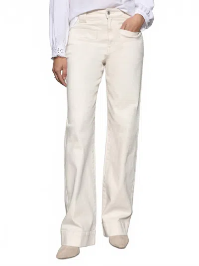 Sanctuary Voyage Full Length Jeans In Light Oat In White