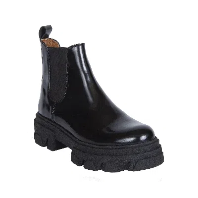 Urbnkicks Chelsea Shinny Black Leather Boots By