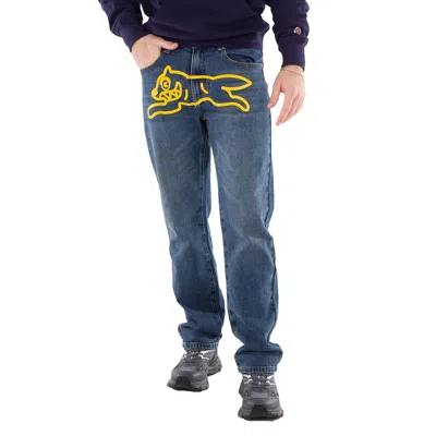 Billionaire Boys Men's Blue Icecream Running Dog Jeans