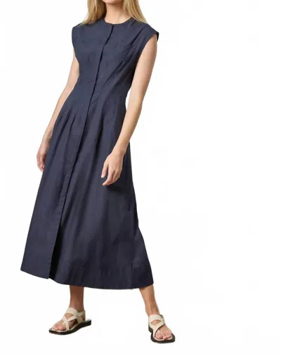 Lilla P Sleeveless Seamed Maxi Dress In Navy