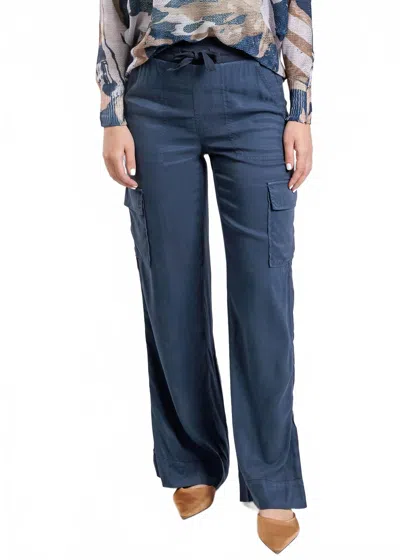 Marrakech Caracas Wide Leg Cargo Pants In Cruise In Blue