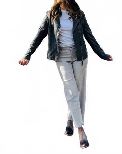 Mauritius Kiella Leather Jacket In Anthracite In Gray