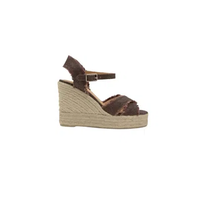 Castaã±er Women's Bromelia Espadrille In Marron/oro
