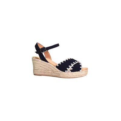 Cordani Women's Ember Criss-cross Suede Espadrille In Navy