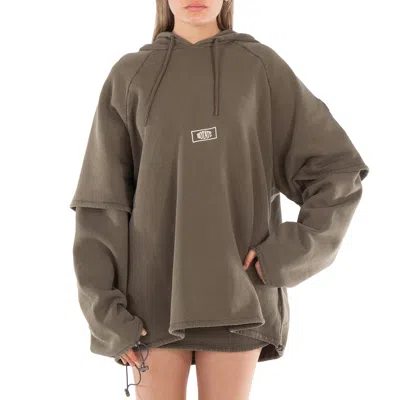 Rotate Birger Christensen Ladies Green Enzyme Organic Cotton Hoodie In Green