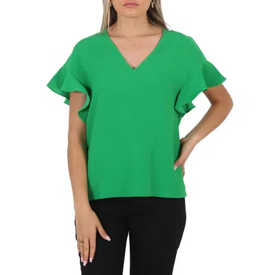 Essentiel Antwerp Essentiel Ladies Sinai Wimbledon Green Short Sleeve Shirt In Green