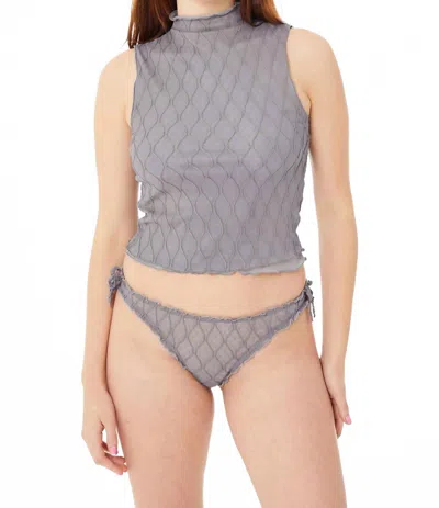 Find Me Now Wanda Mesh Tank Top In Smoke In Gray