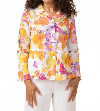 Habitat Crinkle Cotton Sunflower Flounce Jacket In Multi In Animal Print