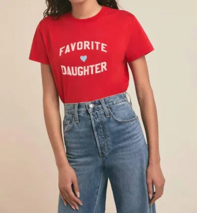 Favorite Daughter Haute Rouge Tee In Red In Red